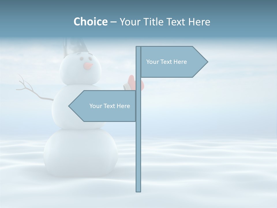 White Year Bucket PowerPoint Template