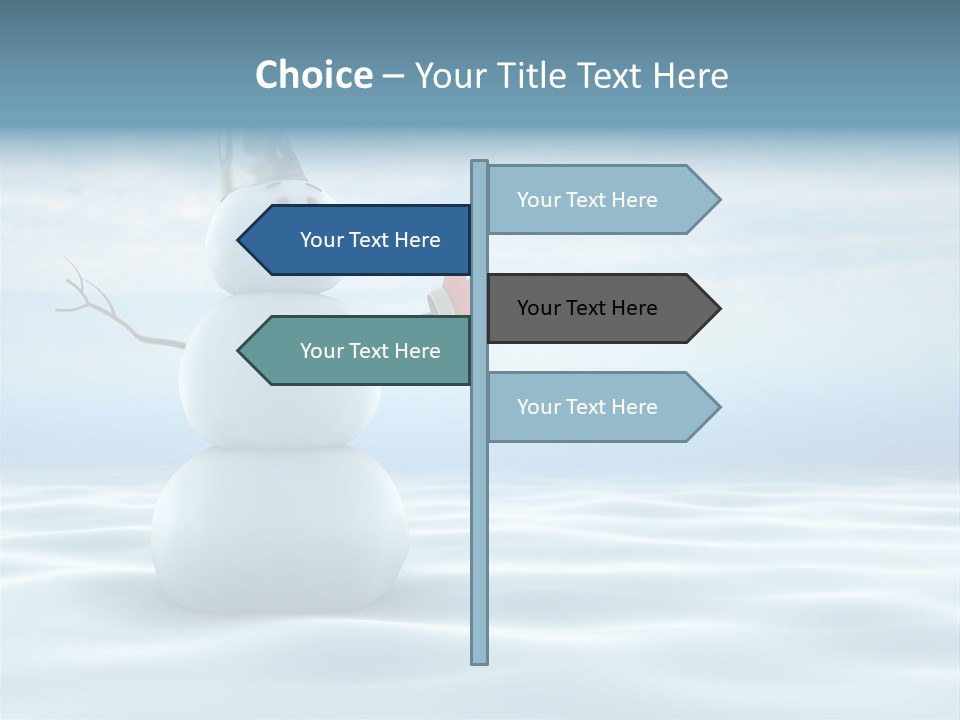 White Year Bucket PowerPoint Template