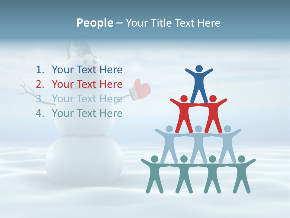 White Year Bucket PowerPoint Template