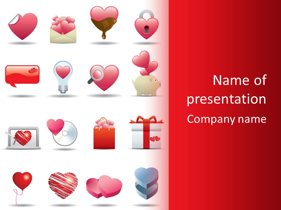 Bag Icon Painting PowerPoint Template