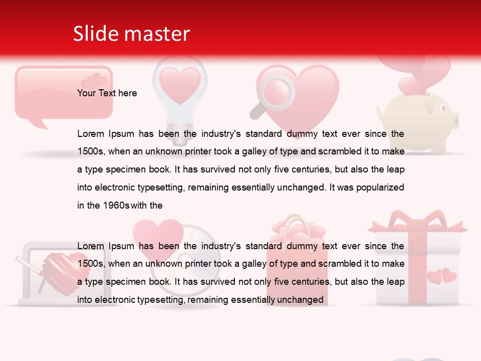 Bag Icon Painting PowerPoint Template