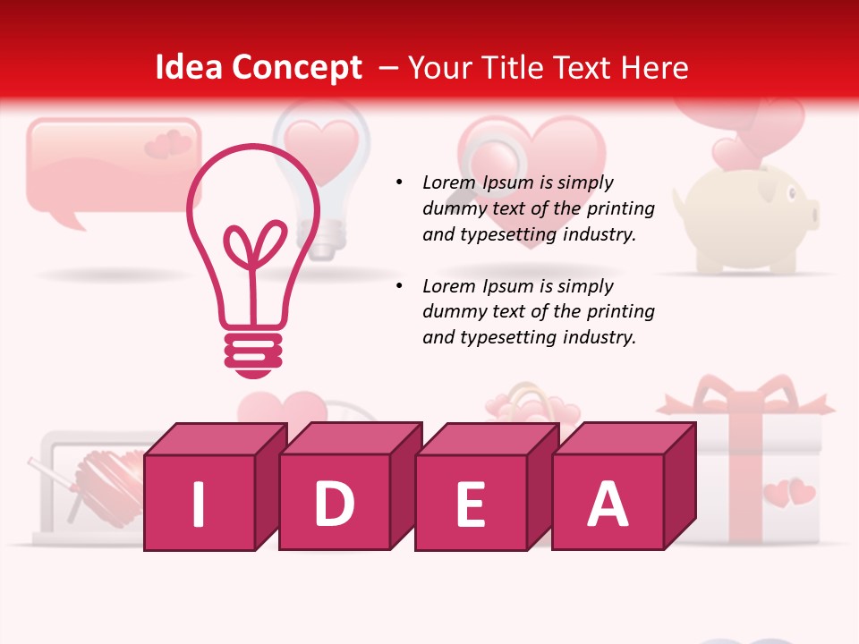 Bag Icon Painting PowerPoint Template