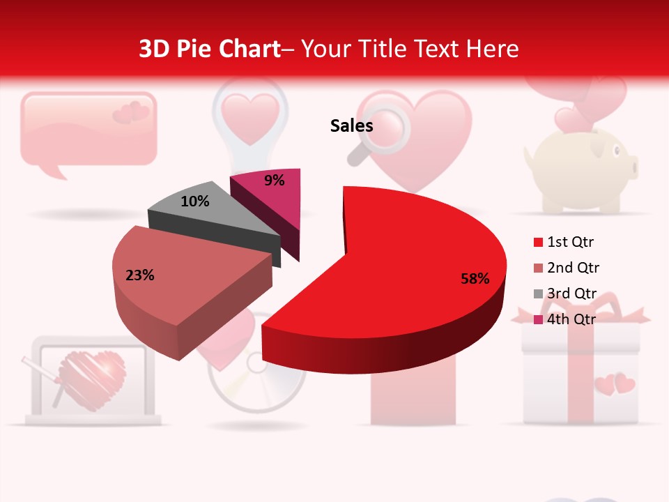 Bag Icon Painting PowerPoint Template