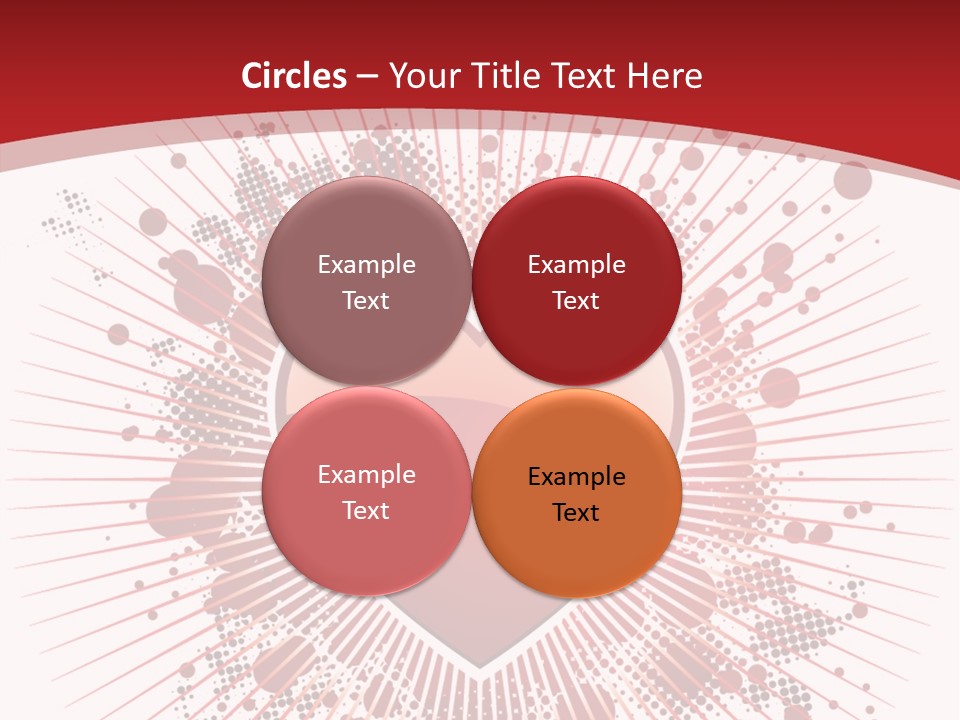 A Red Heart On A White And Red Background PowerPoint Template