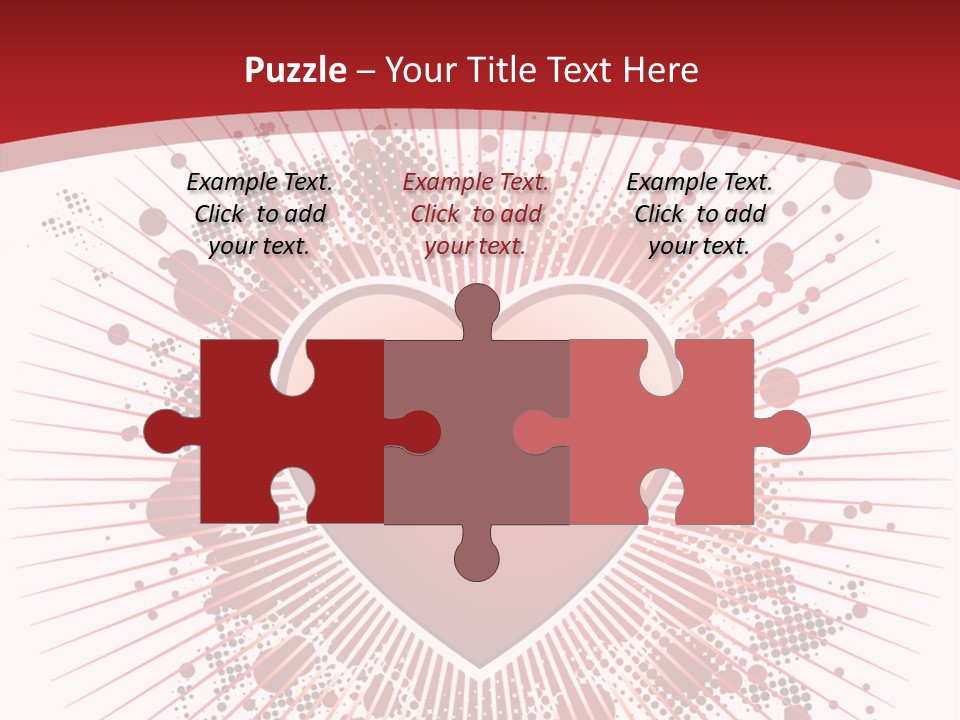 A Red Heart On A White And Red Background PowerPoint Template