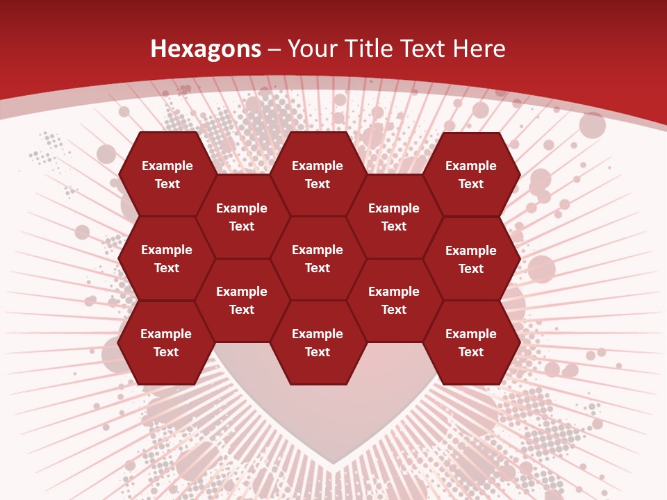 A Red Heart On A White And Red Background PowerPoint Template