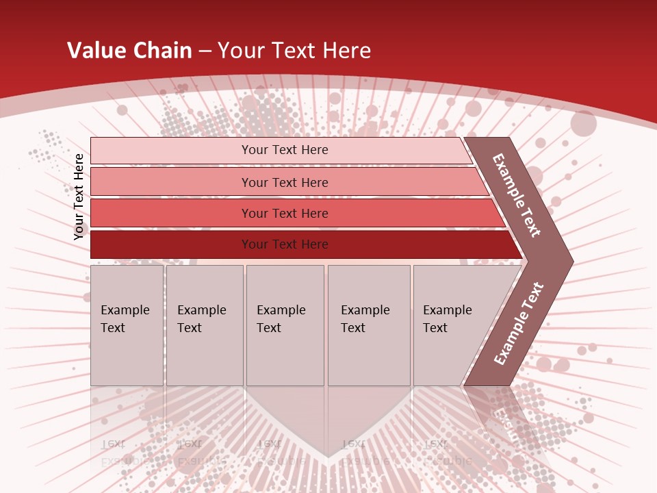 A Red Heart On A White And Red Background PowerPoint Template