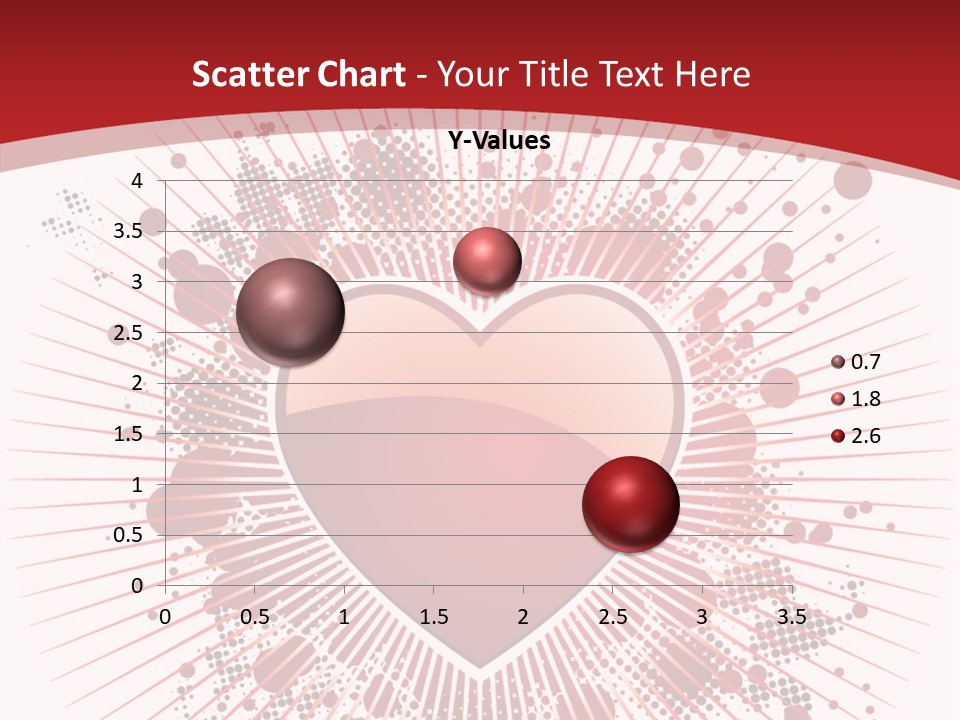 A Red Heart On A White And Red Background PowerPoint Template