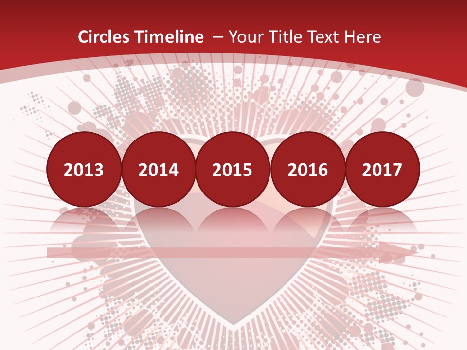 A Red Heart On A White And Red Background PowerPoint Template