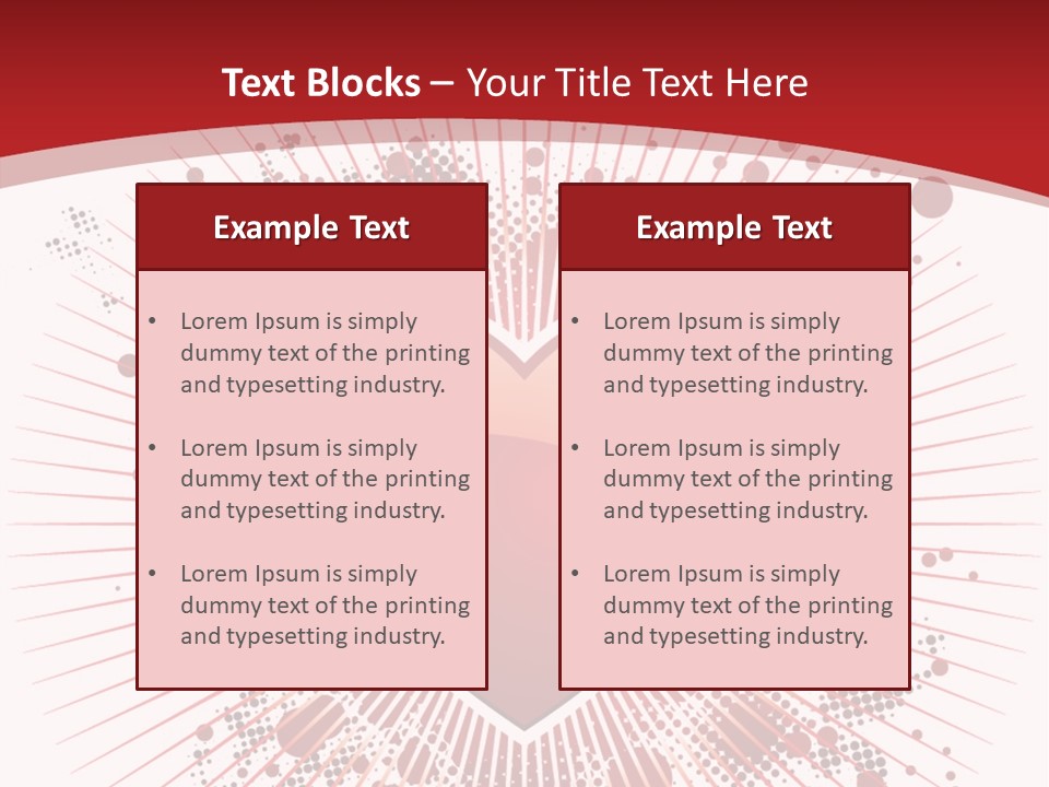 A Red Heart On A White And Red Background PowerPoint Template