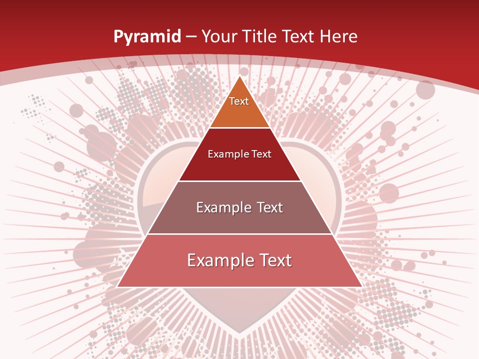 A Red Heart On A White And Red Background PowerPoint Template