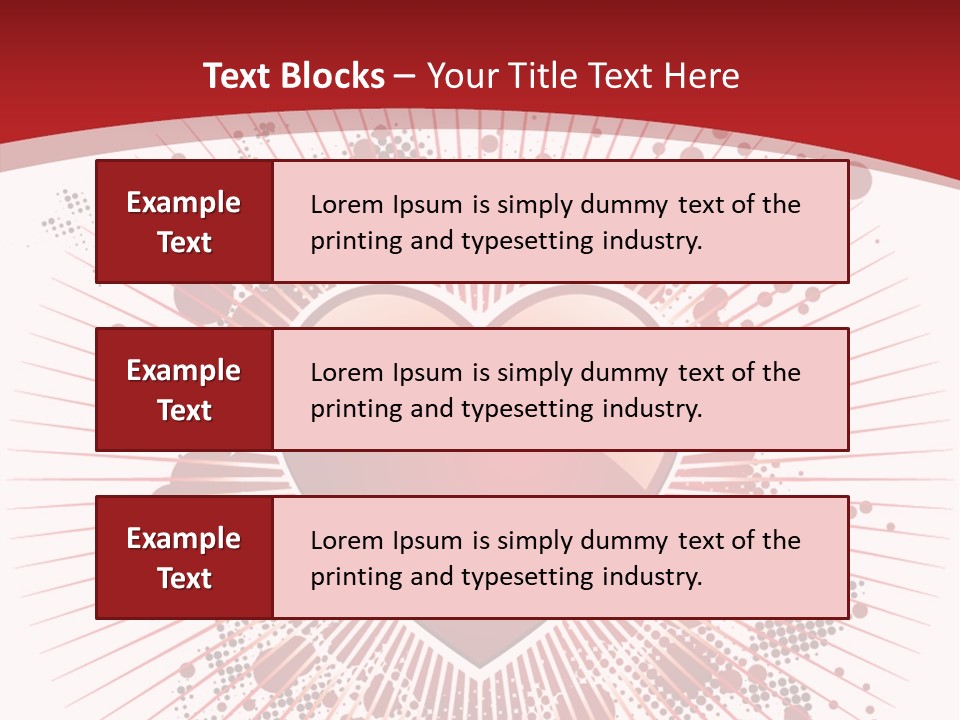 A Red Heart On A White And Red Background PowerPoint Template