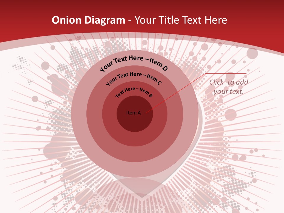 A Red Heart On A White And Red Background PowerPoint Template