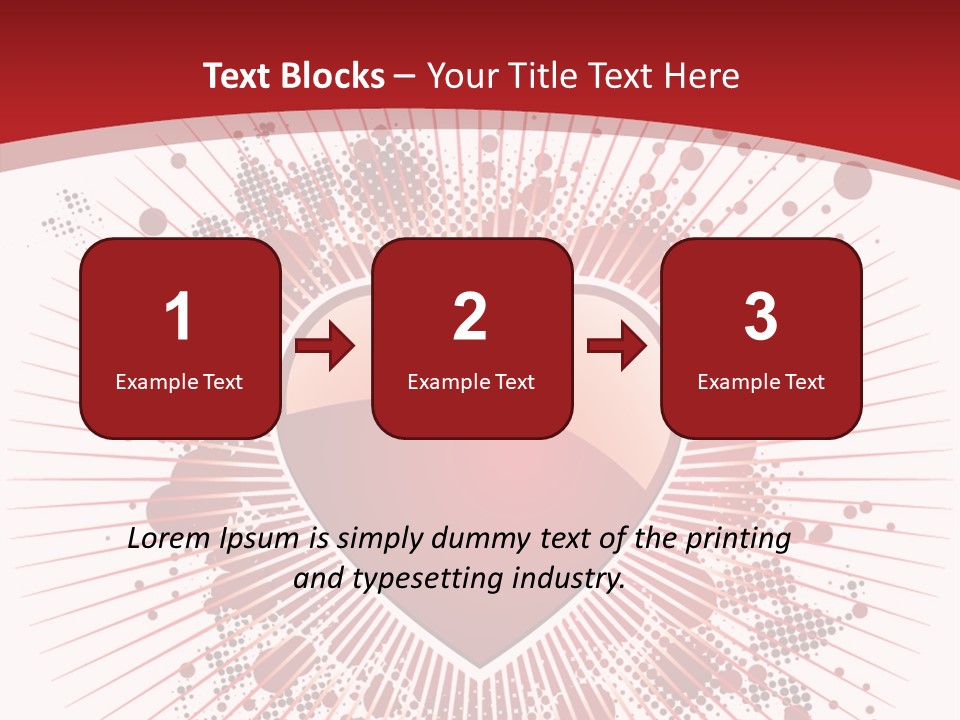 A Red Heart On A White And Red Background PowerPoint Template