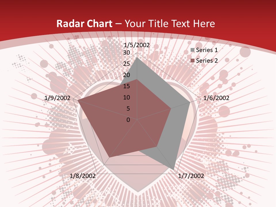 A Red Heart On A White And Red Background PowerPoint Template