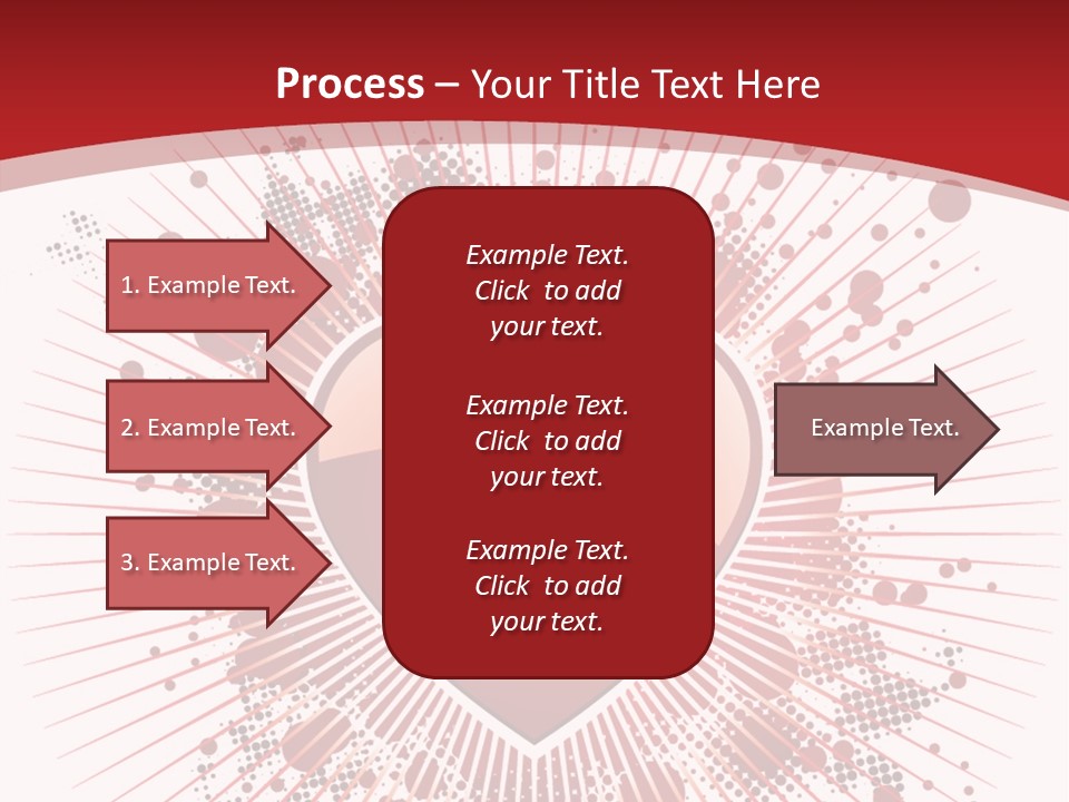 A Red Heart On A White And Red Background PowerPoint Template