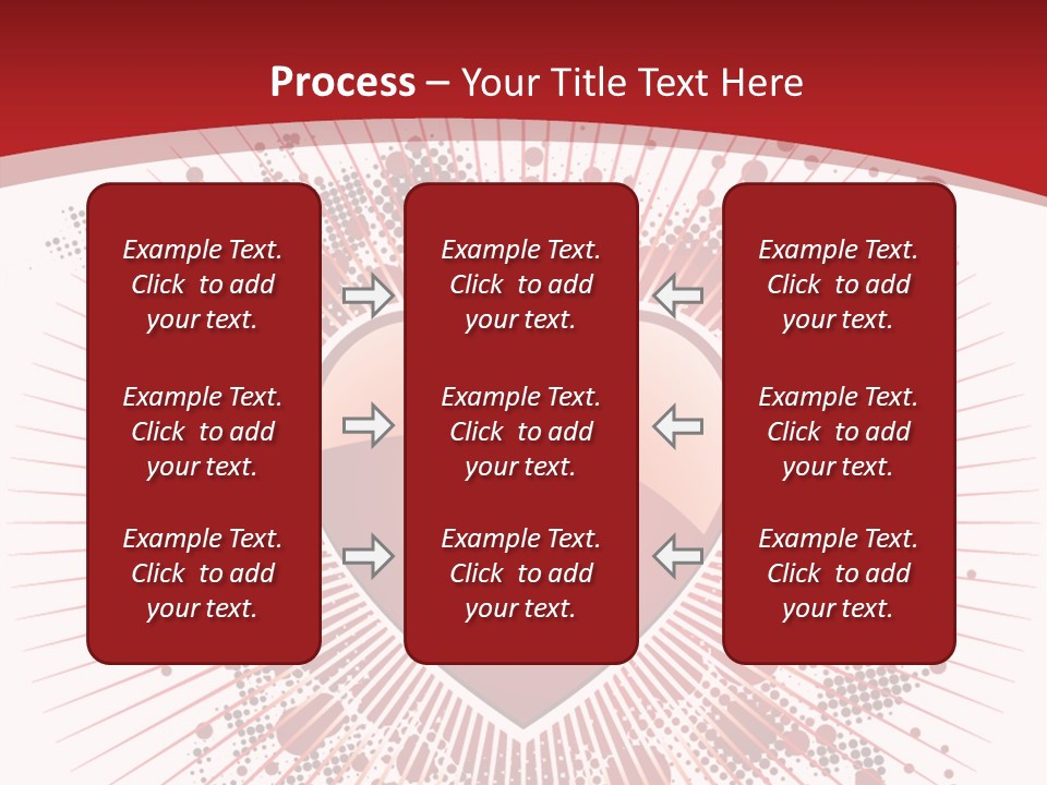 A Red Heart On A White And Red Background PowerPoint Template