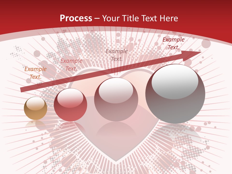 A Red Heart On A White And Red Background PowerPoint Template