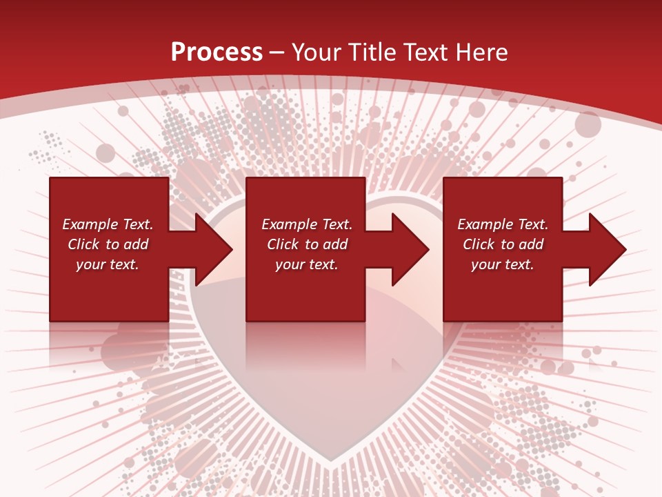 A Red Heart On A White And Red Background PowerPoint Template