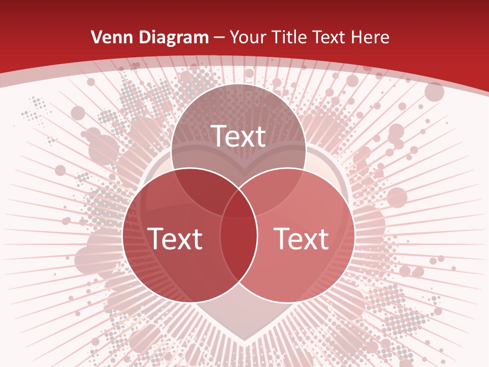 A Red Heart On A White And Red Background PowerPoint Template