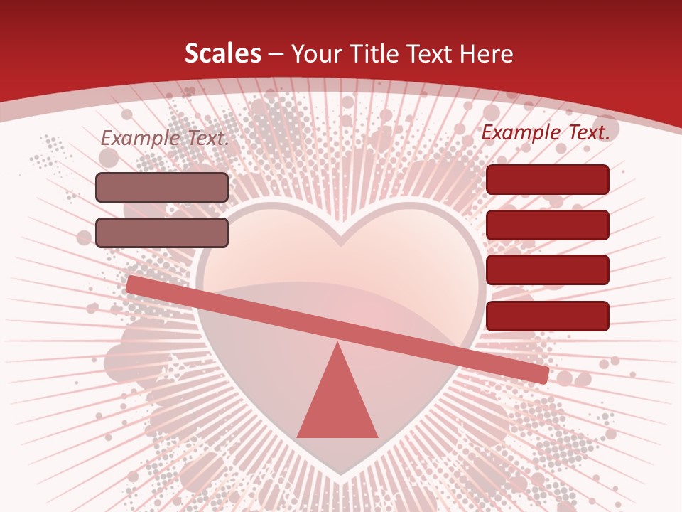 A Red Heart On A White And Red Background PowerPoint Template