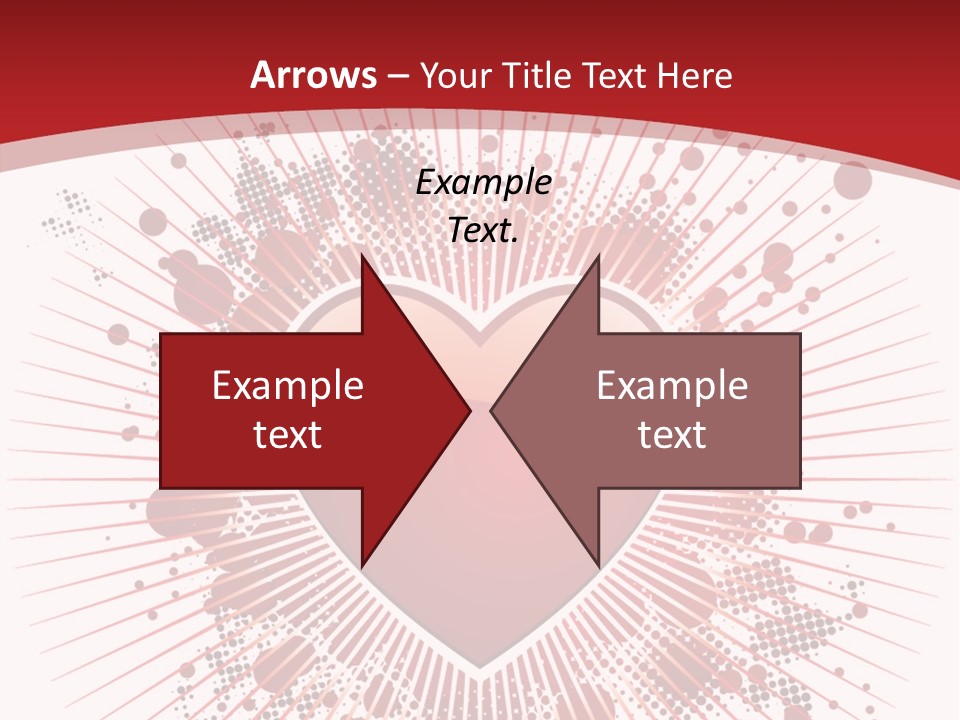 A Red Heart On A White And Red Background PowerPoint Template