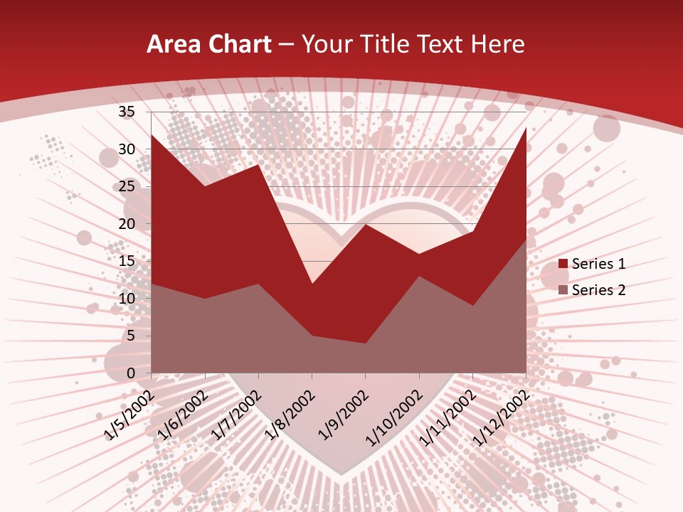 A Red Heart On A White And Red Background PowerPoint Template