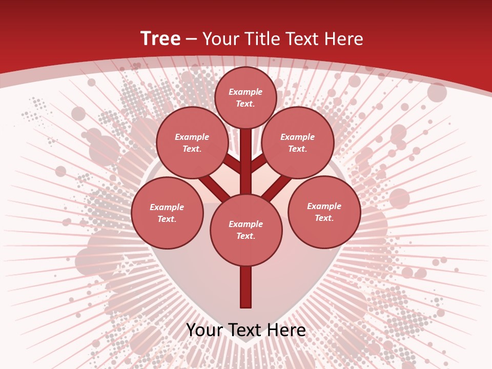 A Red Heart On A White And Red Background PowerPoint Template