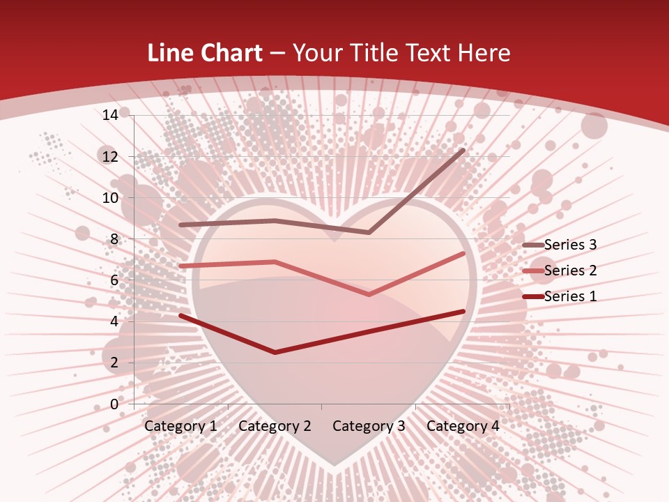A Red Heart On A White And Red Background PowerPoint Template