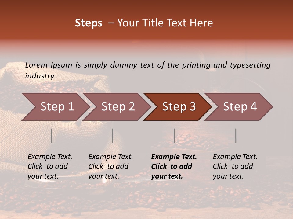 A Sack Of Coffee Beans Next To A Coffee Grinder PowerPoint Template