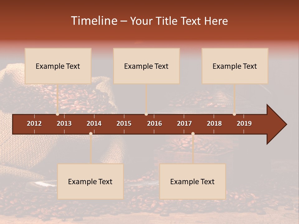 A Sack Of Coffee Beans Next To A Coffee Grinder PowerPoint Template