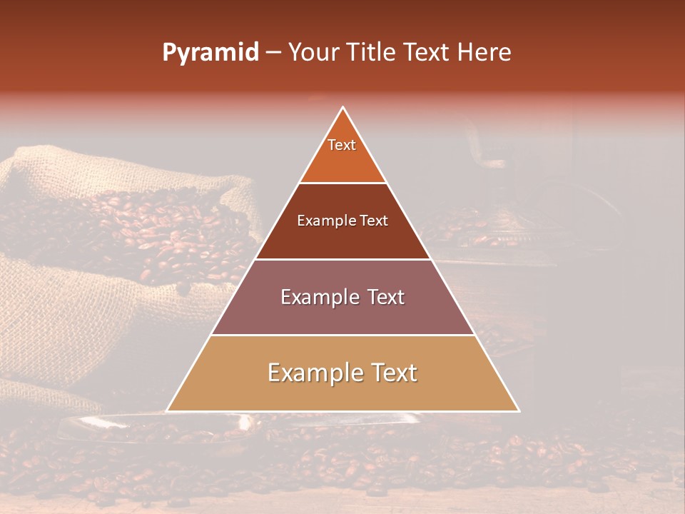 A Sack Of Coffee Beans Next To A Coffee Grinder PowerPoint Template