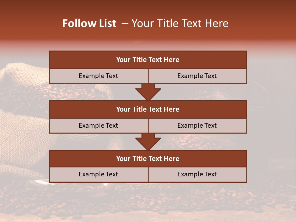 A Sack Of Coffee Beans Next To A Coffee Grinder PowerPoint Template