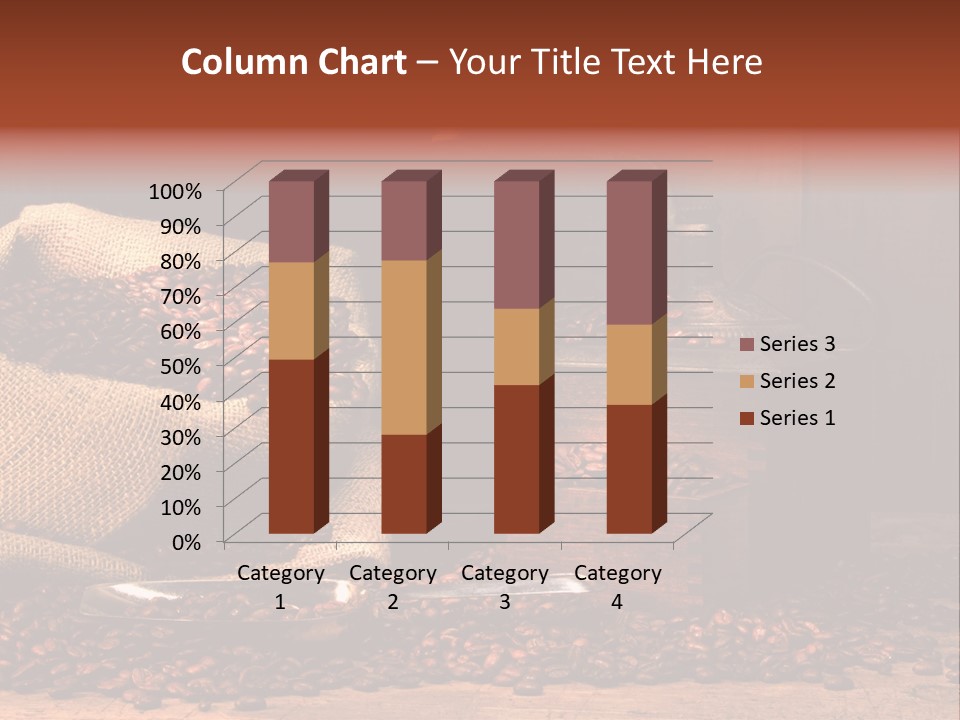A Sack Of Coffee Beans Next To A Coffee Grinder PowerPoint Template