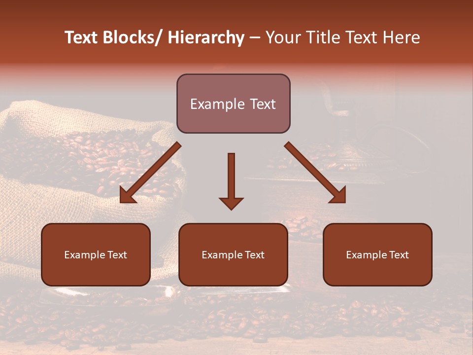 A Sack Of Coffee Beans Next To A Coffee Grinder PowerPoint Template