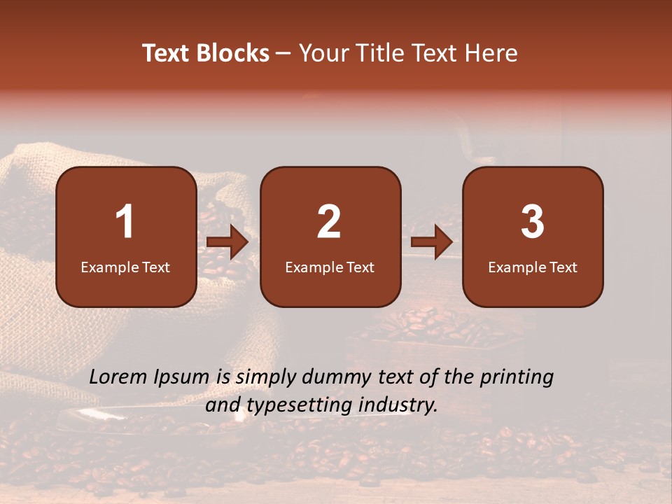 A Sack Of Coffee Beans Next To A Coffee Grinder PowerPoint Template