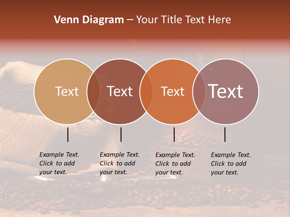 A Sack Of Coffee Beans Next To A Coffee Grinder PowerPoint Template