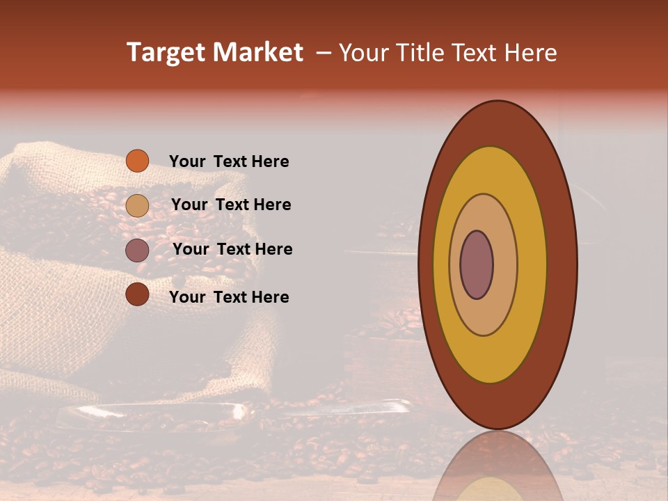 A Sack Of Coffee Beans Next To A Coffee Grinder PowerPoint Template