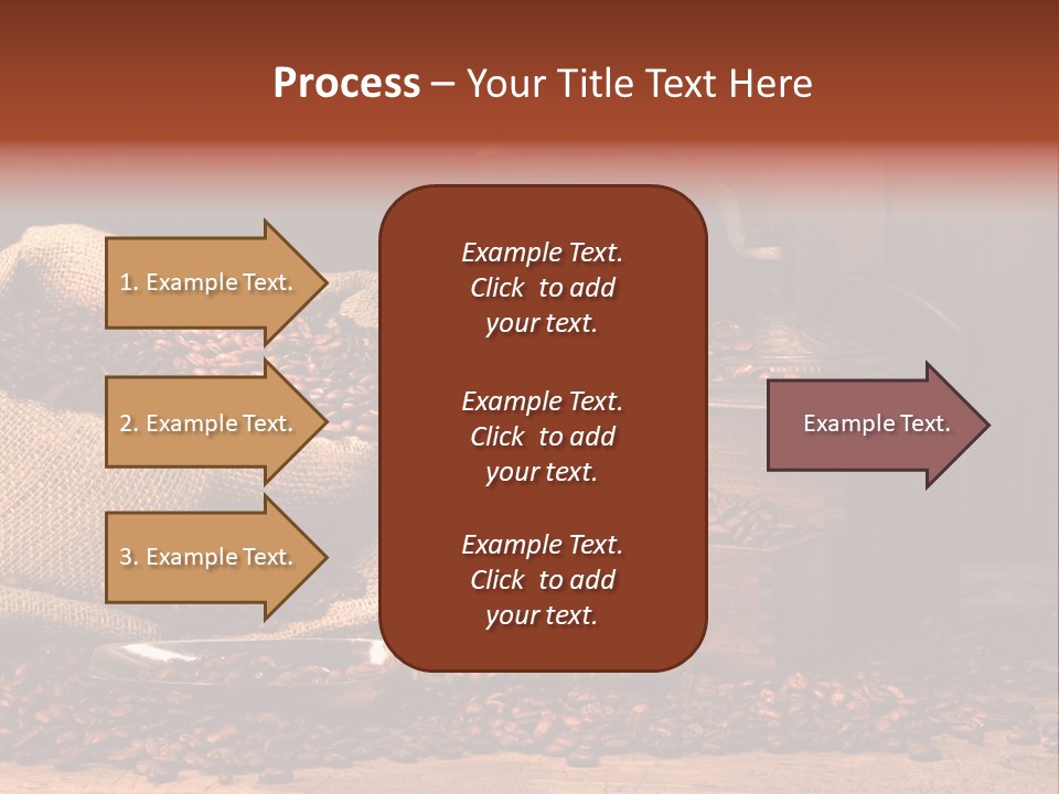 A Sack Of Coffee Beans Next To A Coffee Grinder PowerPoint Template