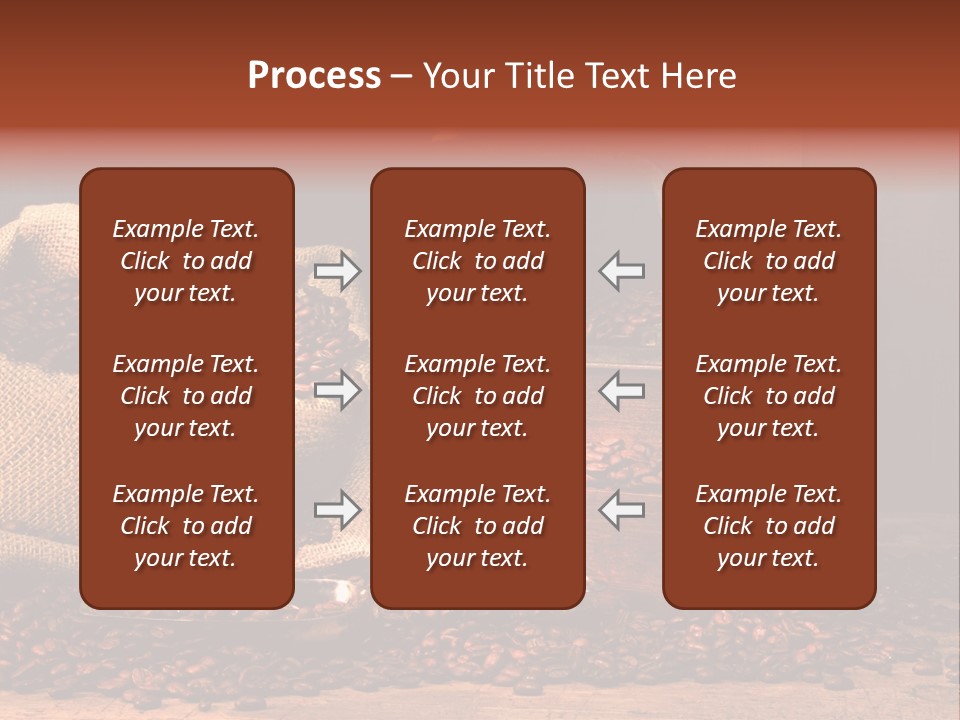 A Sack Of Coffee Beans Next To A Coffee Grinder PowerPoint Template