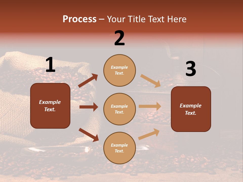 A Sack Of Coffee Beans Next To A Coffee Grinder PowerPoint Template