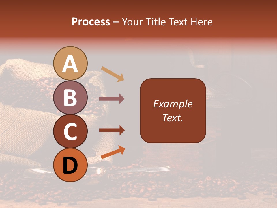 A Sack Of Coffee Beans Next To A Coffee Grinder PowerPoint Template