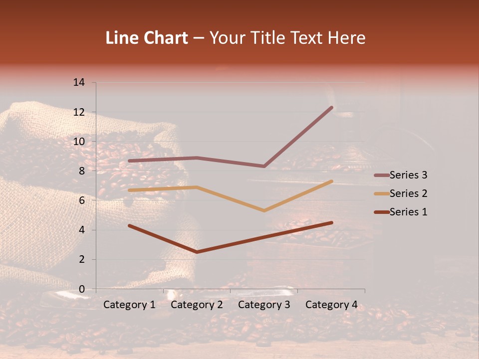 A Sack Of Coffee Beans Next To A Coffee Grinder PowerPoint Template