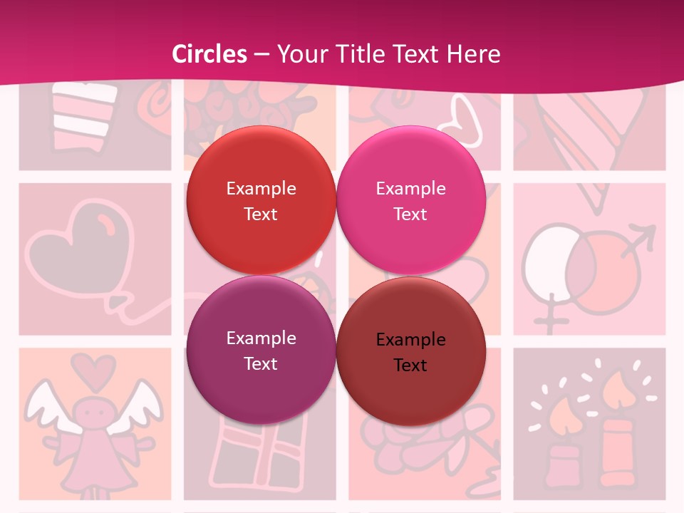 Ring Flowers Drawing PowerPoint Template