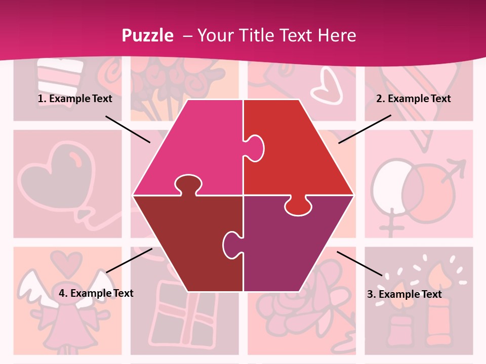 Ring Flowers Drawing PowerPoint Template