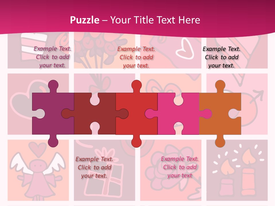 Ring Flowers Drawing PowerPoint Template