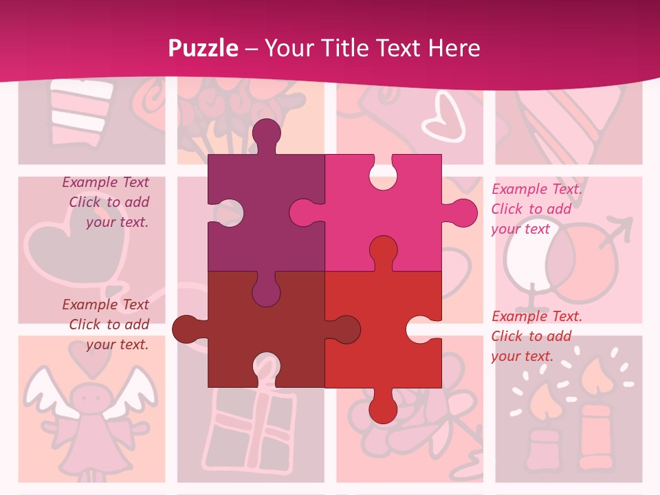 Ring Flowers Drawing PowerPoint Template