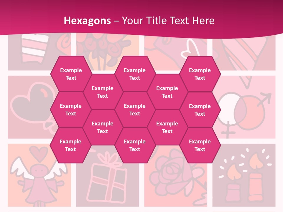 Ring Flowers Drawing PowerPoint Template