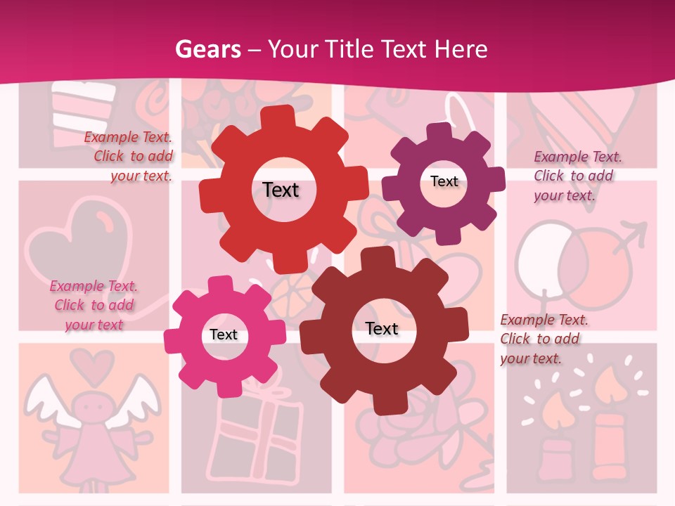 Ring Flowers Drawing PowerPoint Template