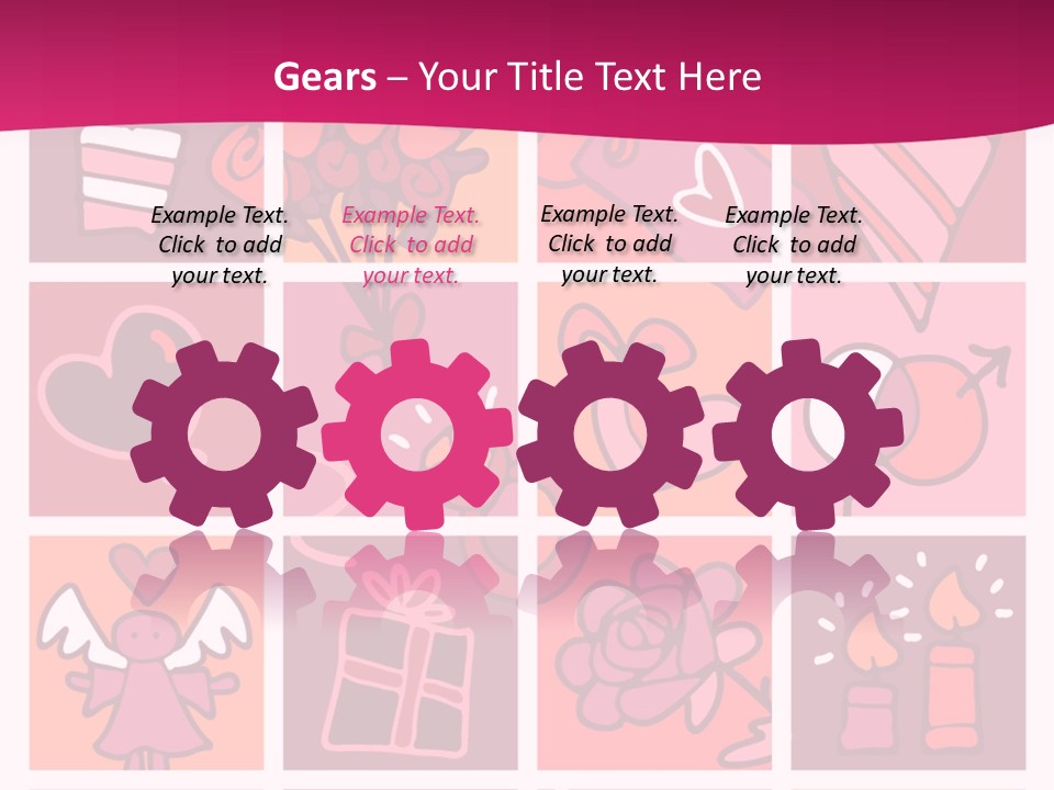 Ring Flowers Drawing PowerPoint Template